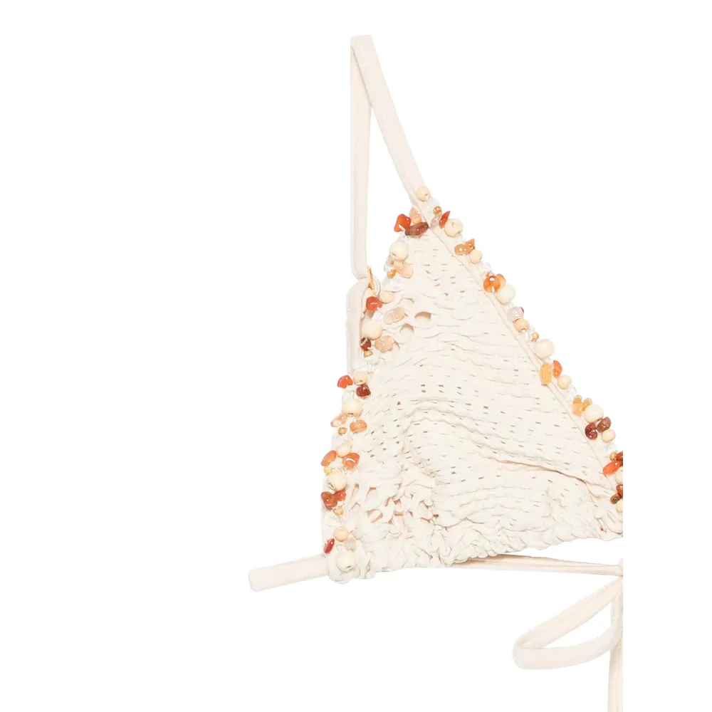 Beaded Detail Triangle Cup Beachwear sold by Lord & Taylor product image thumbnail 3