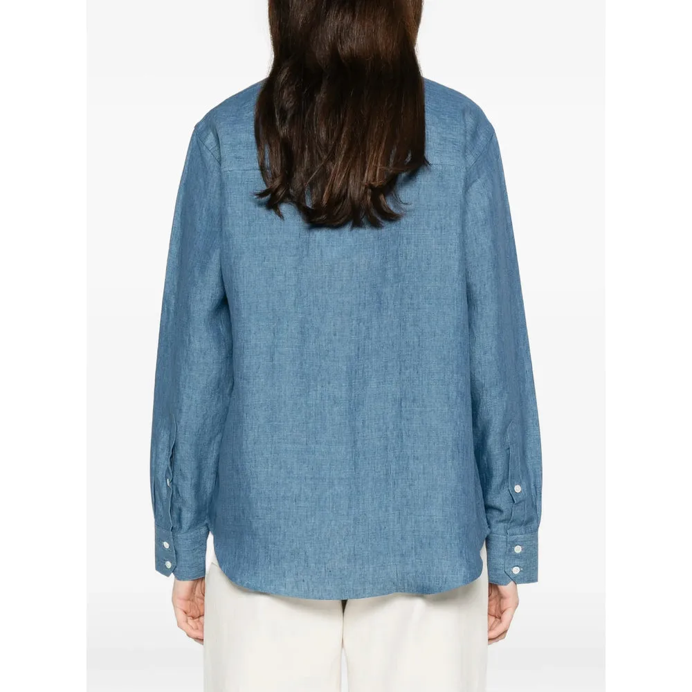 Blue Front Button Fastening Shirt sold by Lord & Taylor product image thumbnail 5