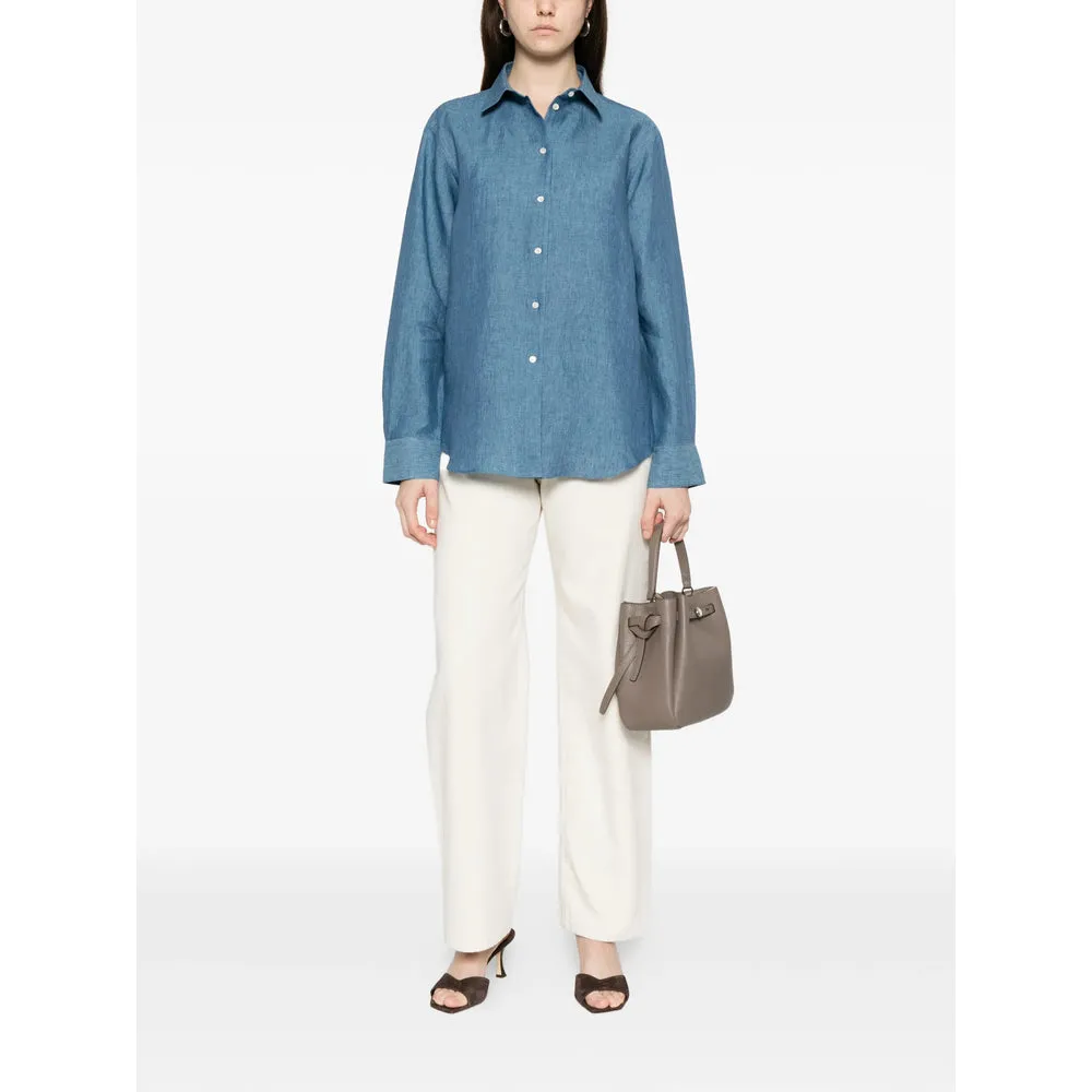Blue Front Button Fastening Shirt sold by Lord & Taylor product image thumbnail 4