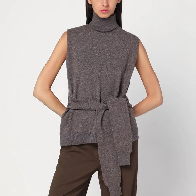 DOUBLE-LAYER TAUPE MéLANGE SWEATER made by Rohe