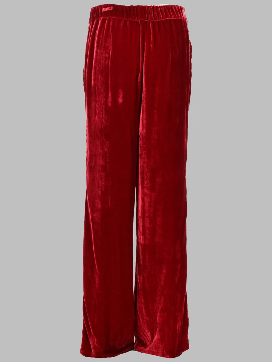 Trousers Viscose-Silk Red sold by Lord & Taylor product image thumbnail 2