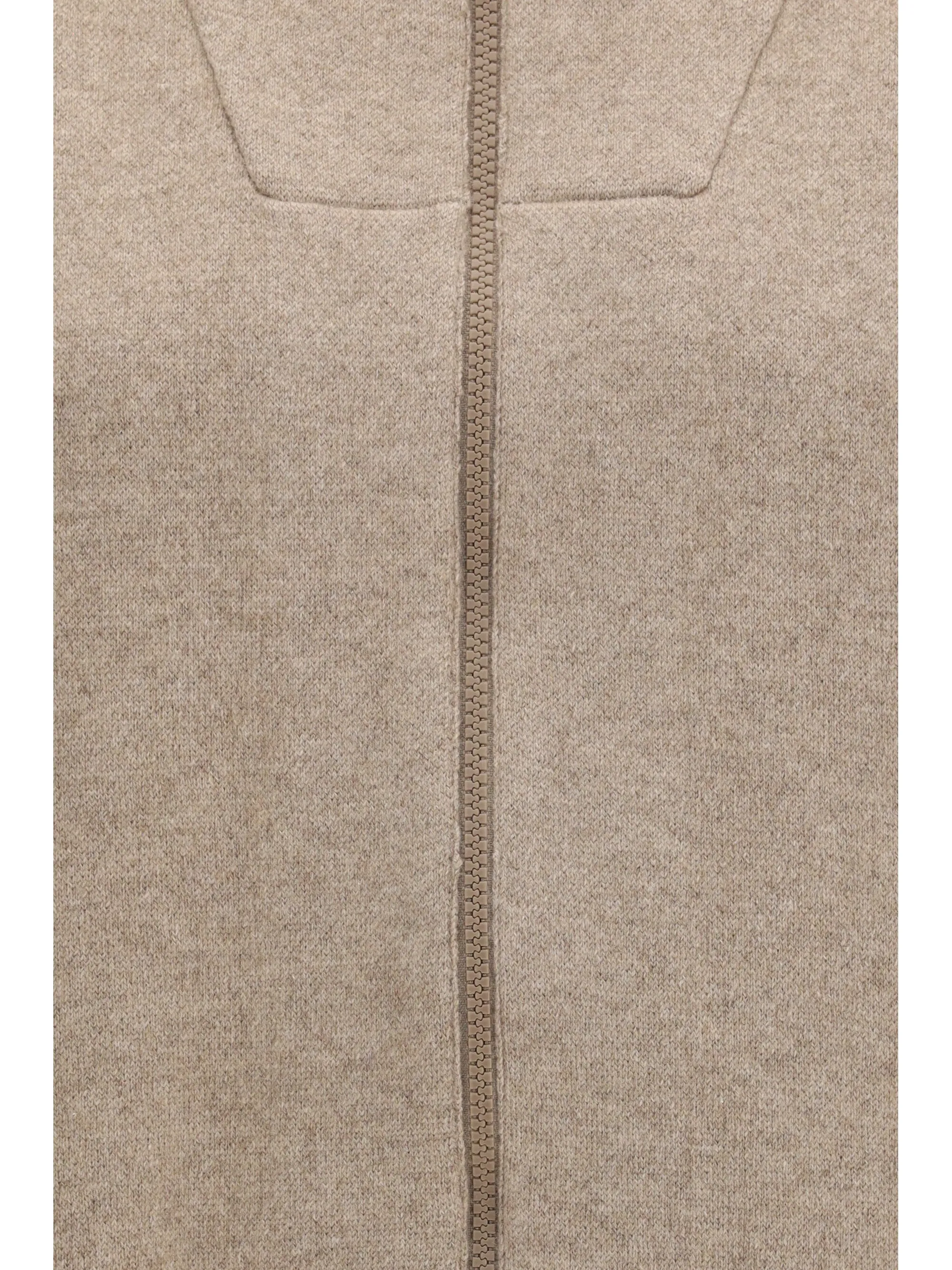Cardigan High-Neck Zip Brown Cashmere sold by Lord & Taylor product image thumbnail 3