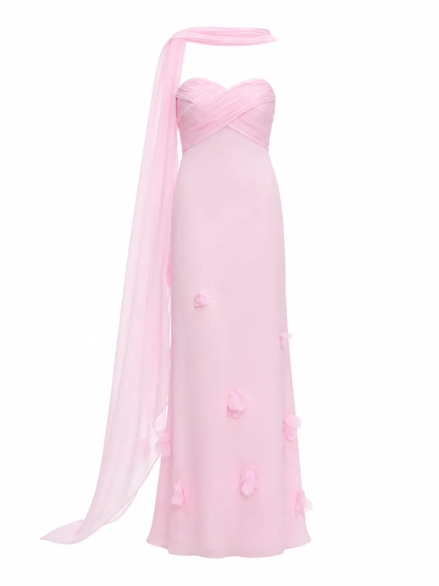 Dress with Scarf Georgette Pink sold by Lord & Taylor