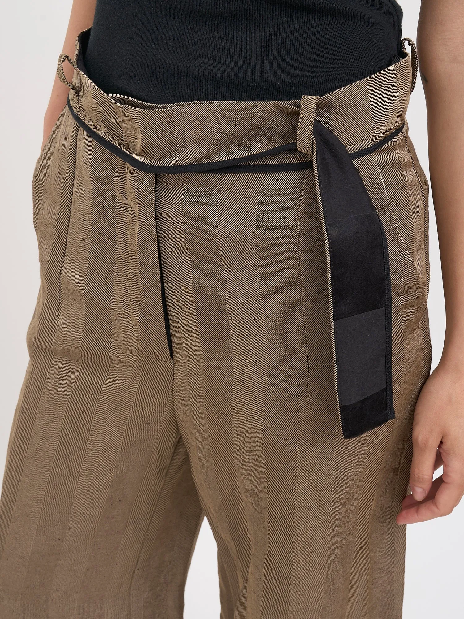 WIDE LEG PANTS WITH BELT sold by Lord & Taylor product image thumbnail 4