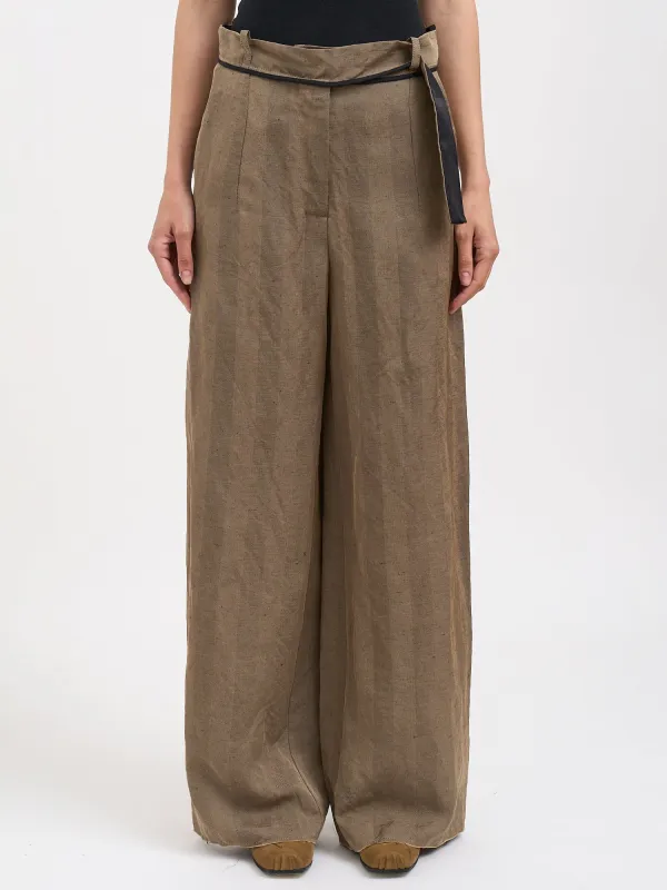 WIDE LEG PANTS WITH BELT made by Lord & Taylor