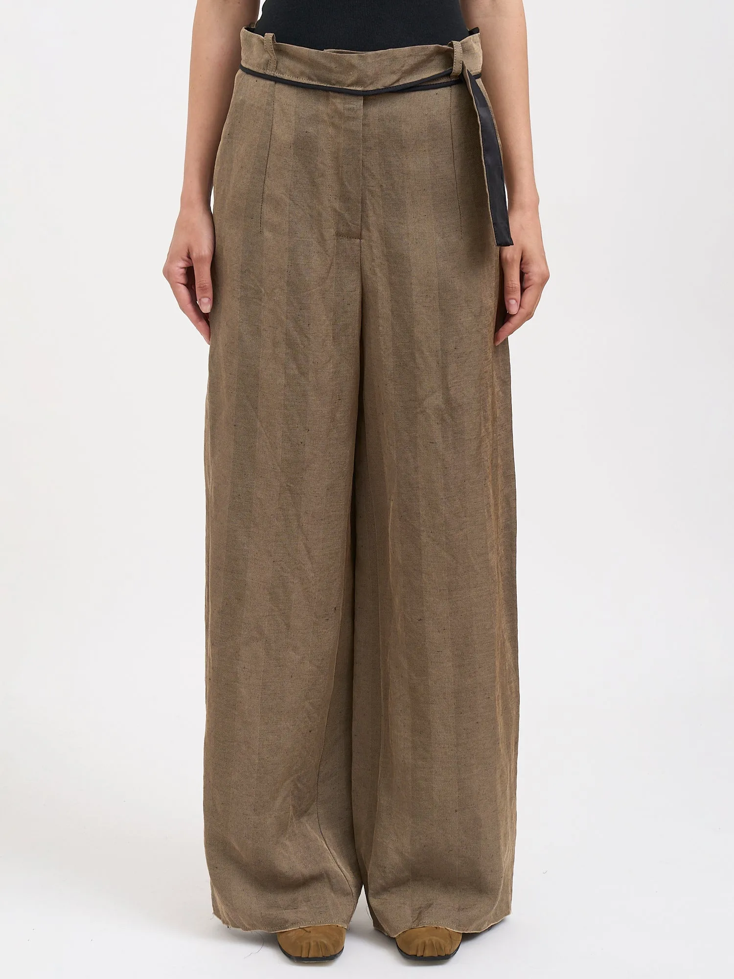 WIDE LEG PANTS WITH BELT sold by Lord & Taylor