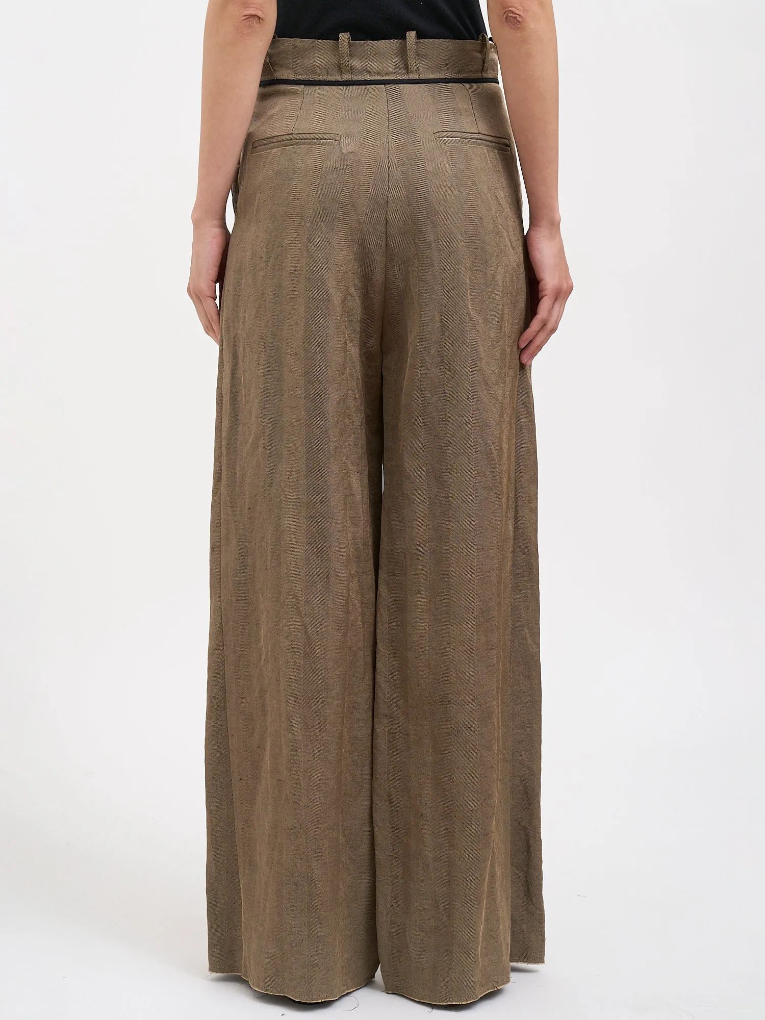 WIDE LEG PANTS WITH BELT sold by Lord & Taylor product image thumbnail 5