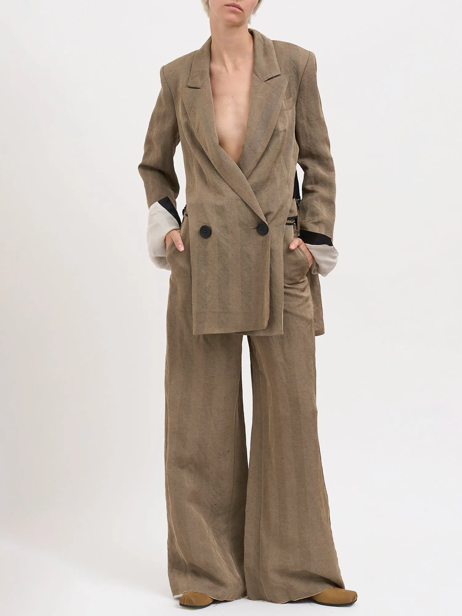 WIDE LEG PANTS WITH BELT sold by Lord & Taylor product image thumbnail 2