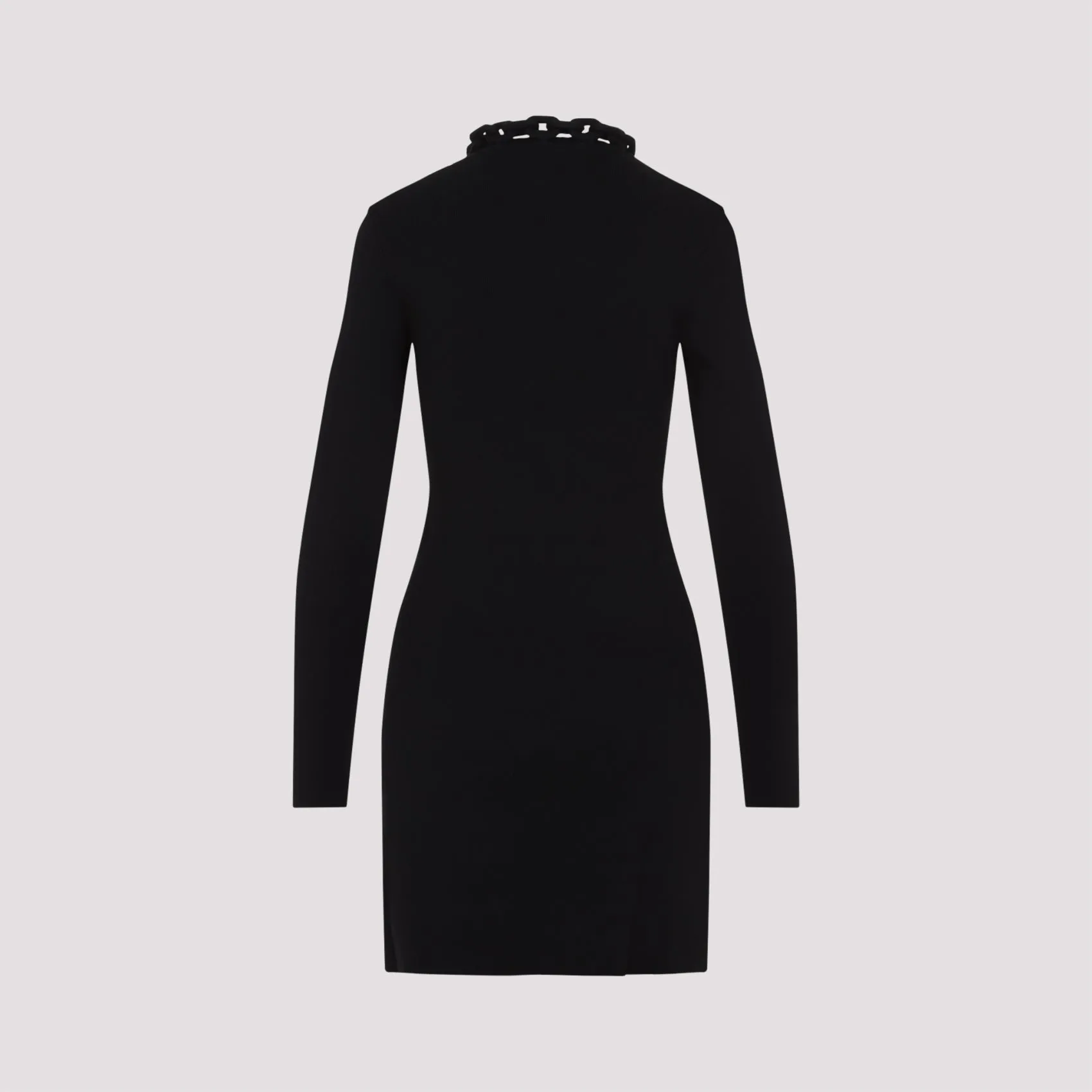 Rabanne Silk Mini Dress, Black with Chain Necklace Detail sold by Lord & Taylor product image thumbnail 4
