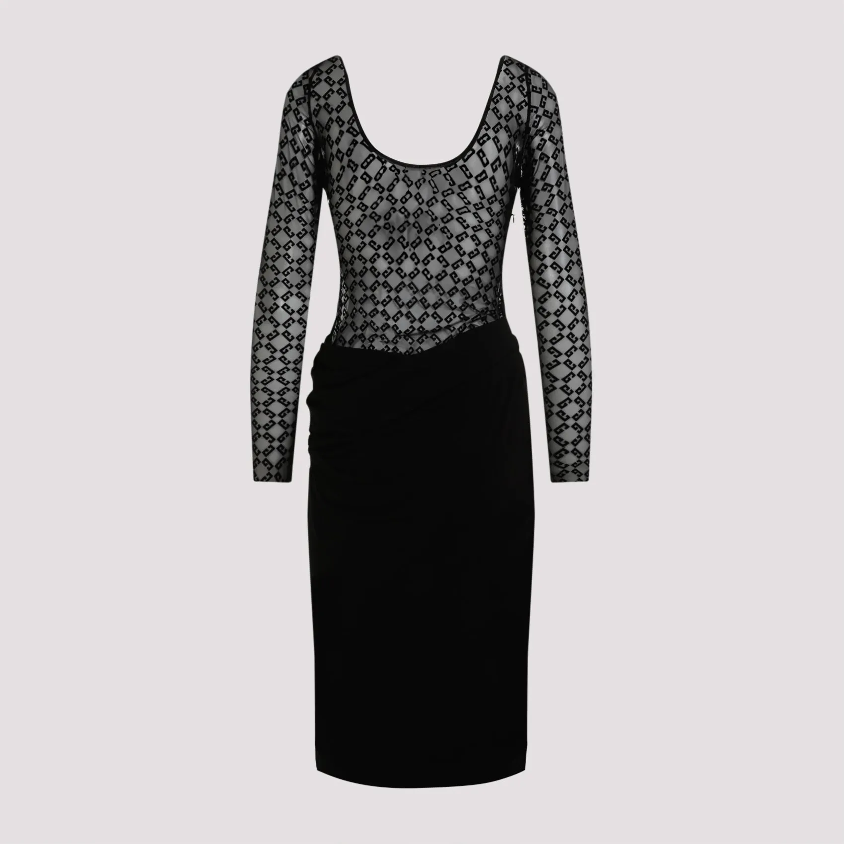 Givenchy Midi Dress, Black with Logo Print sold by Lord & Taylor product image thumbnail 4