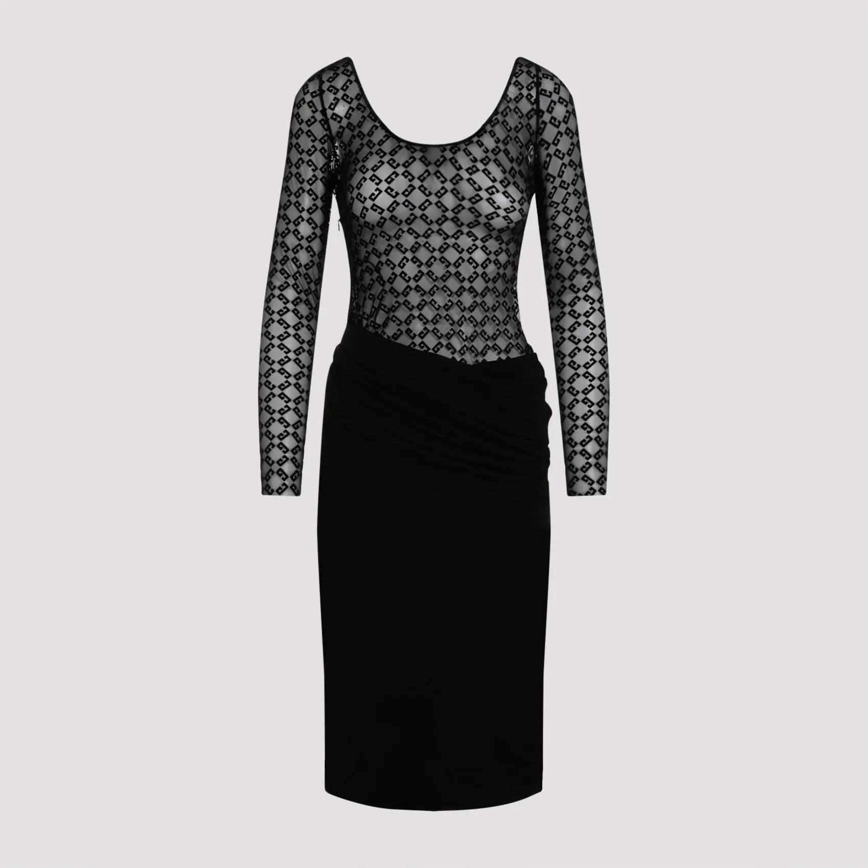 Givenchy Midi Dress, Black with Logo Print sold by Lord & Taylor
