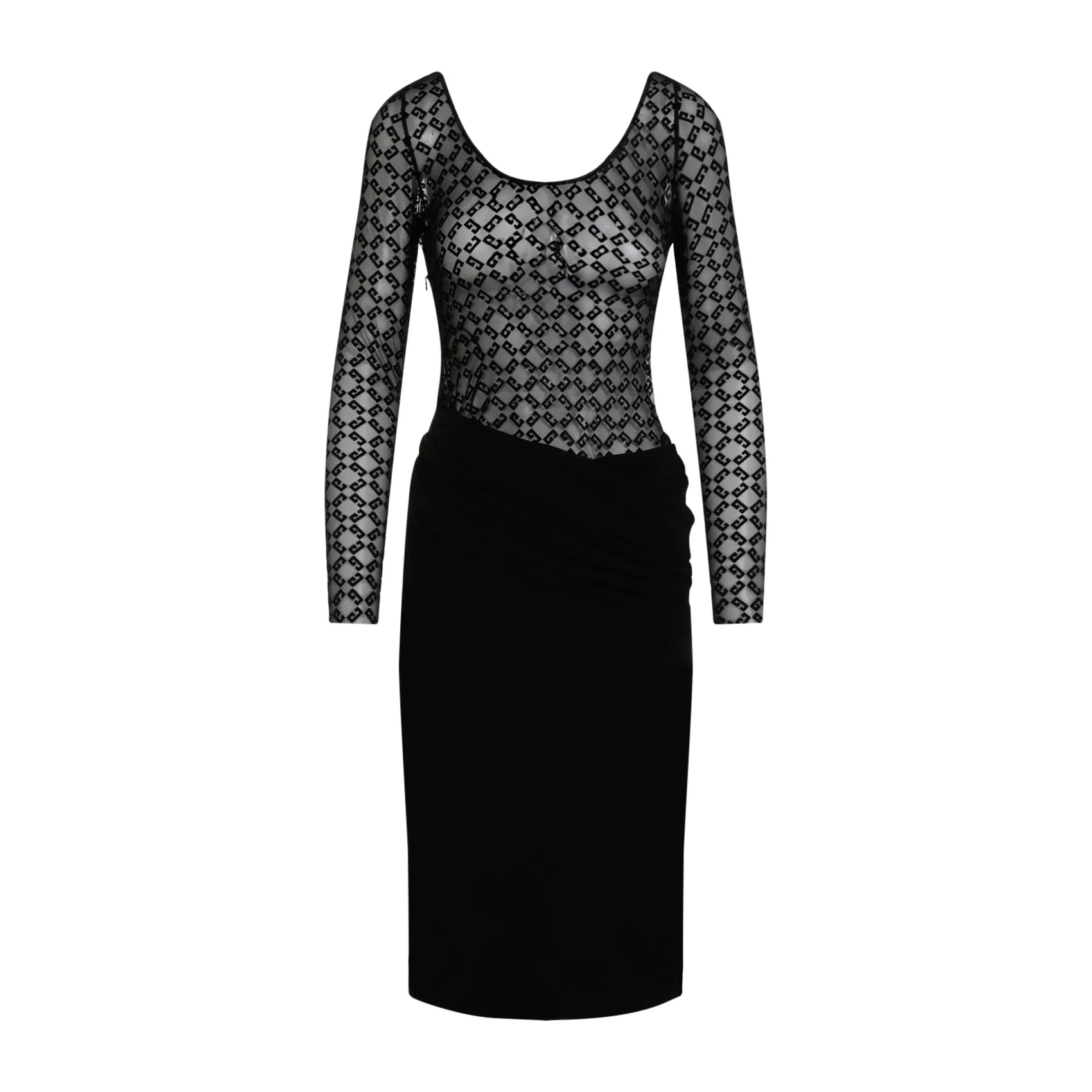 Givenchy Midi Dress, Black with Logo Print sold by Lord & Taylor product image thumbnail 2