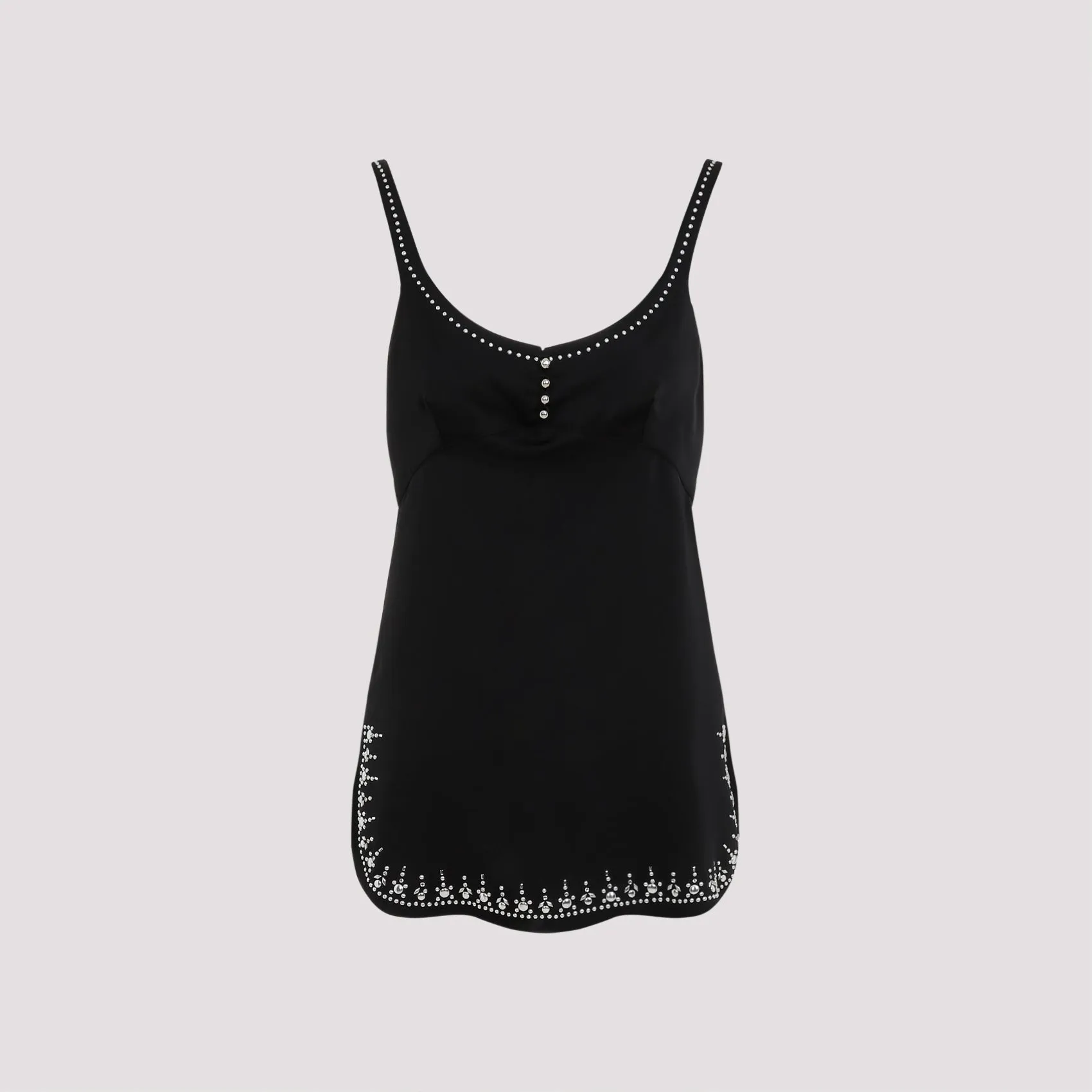 Rabanne Mini Dress, Black with Silver Studs sold by Lord & Taylor