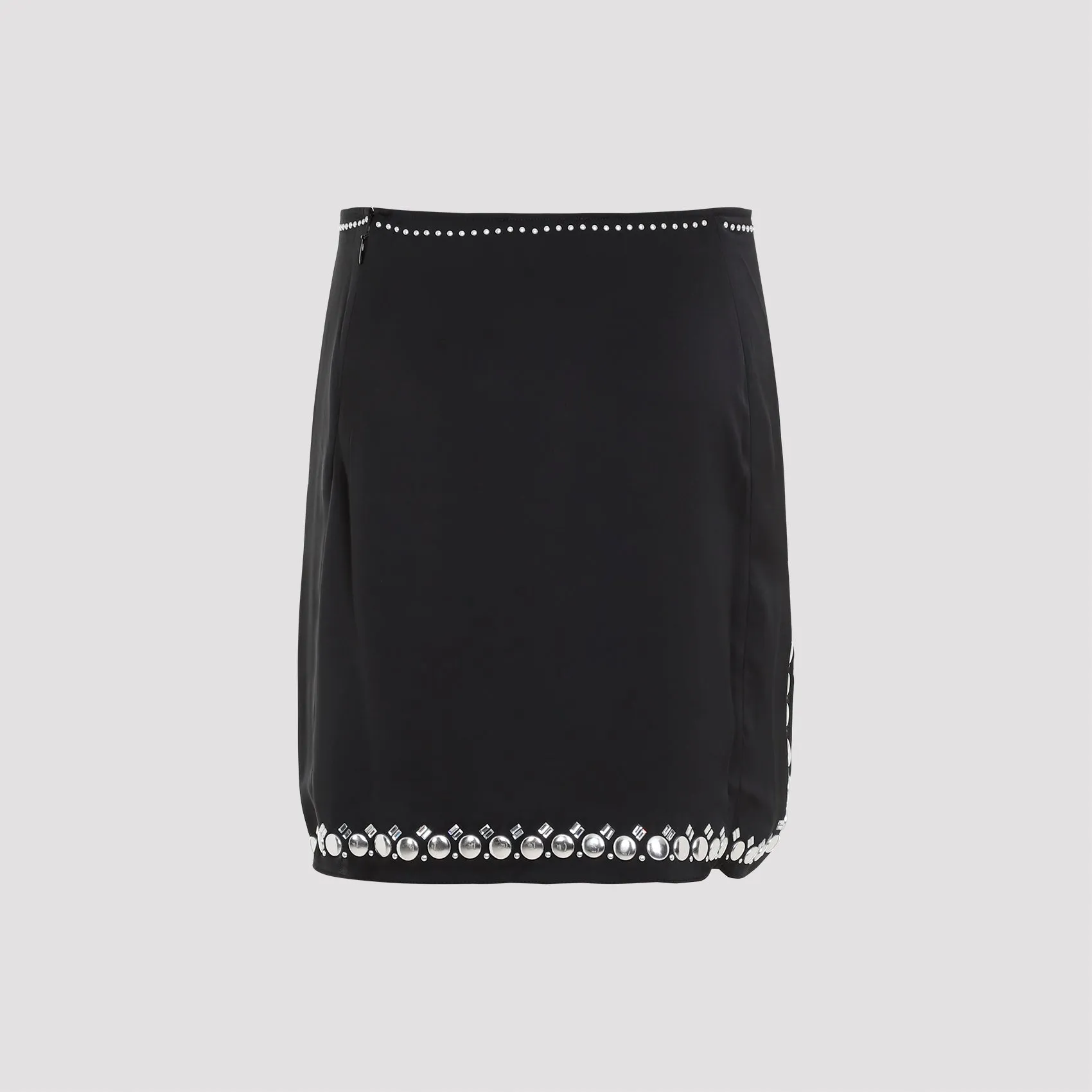 Rabanne Mini Skirt, Black with Studded Sequin Trim sold by Lord & Taylor product image thumbnail 4