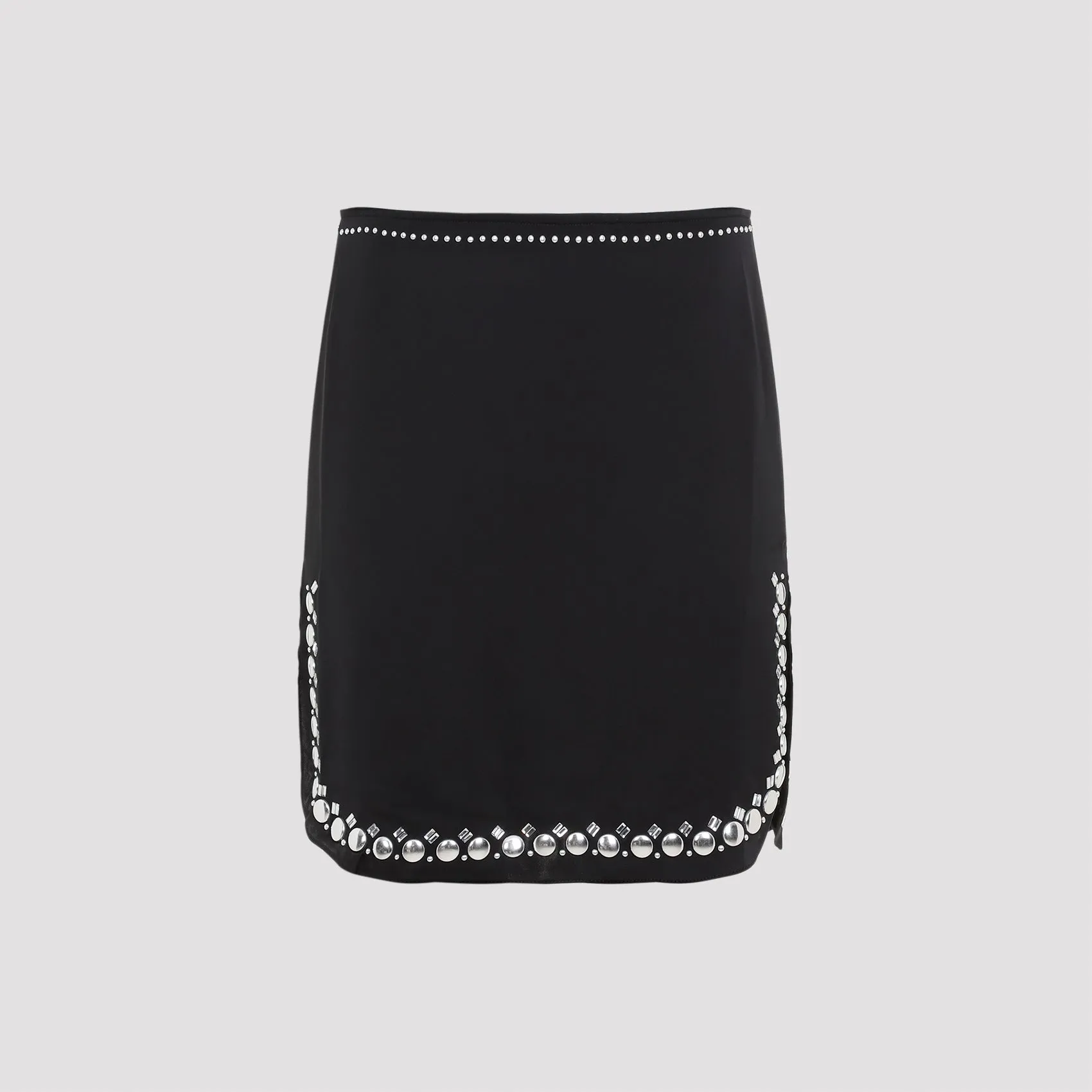 Rabanne Mini Skirt, Black with Studded Sequin Trim sold by Lord & Taylor
