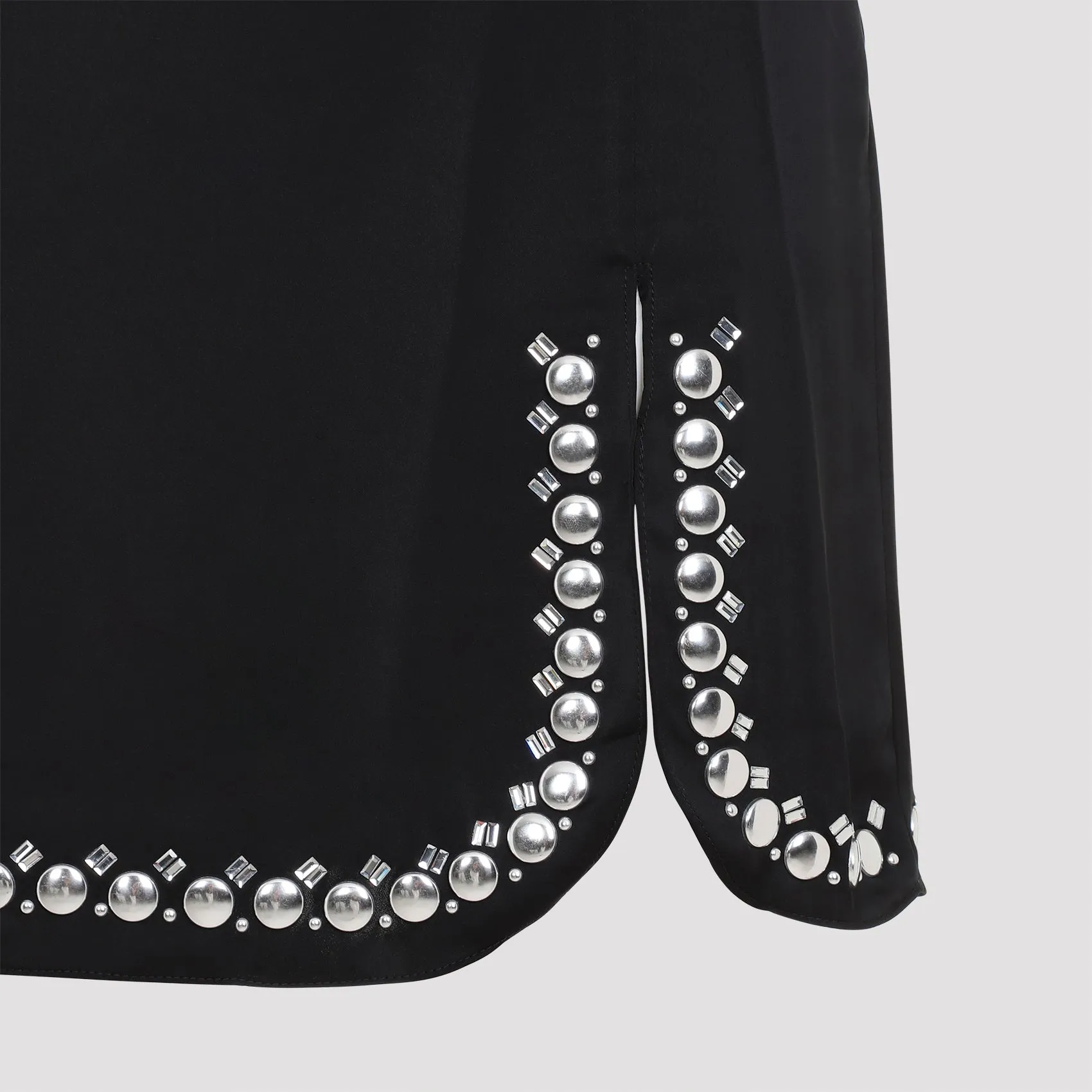 Rabanne Mini Skirt, Black with Studded Sequin Trim sold by Lord & Taylor product image thumbnail 5