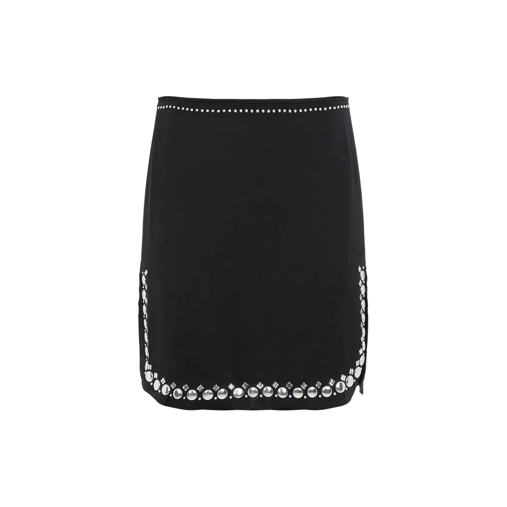 Rabanne Mini Skirt, Black with Studded Sequin Trim sold by Lord & Taylor product image thumbnail 2
