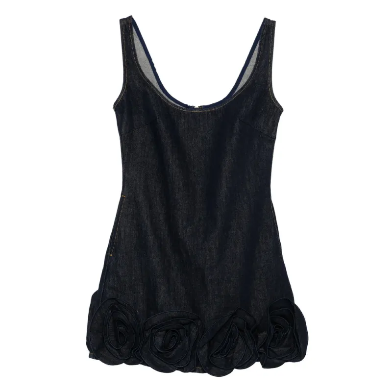 Floral Appliqué Sleeveless Dress made by Self-Portrait