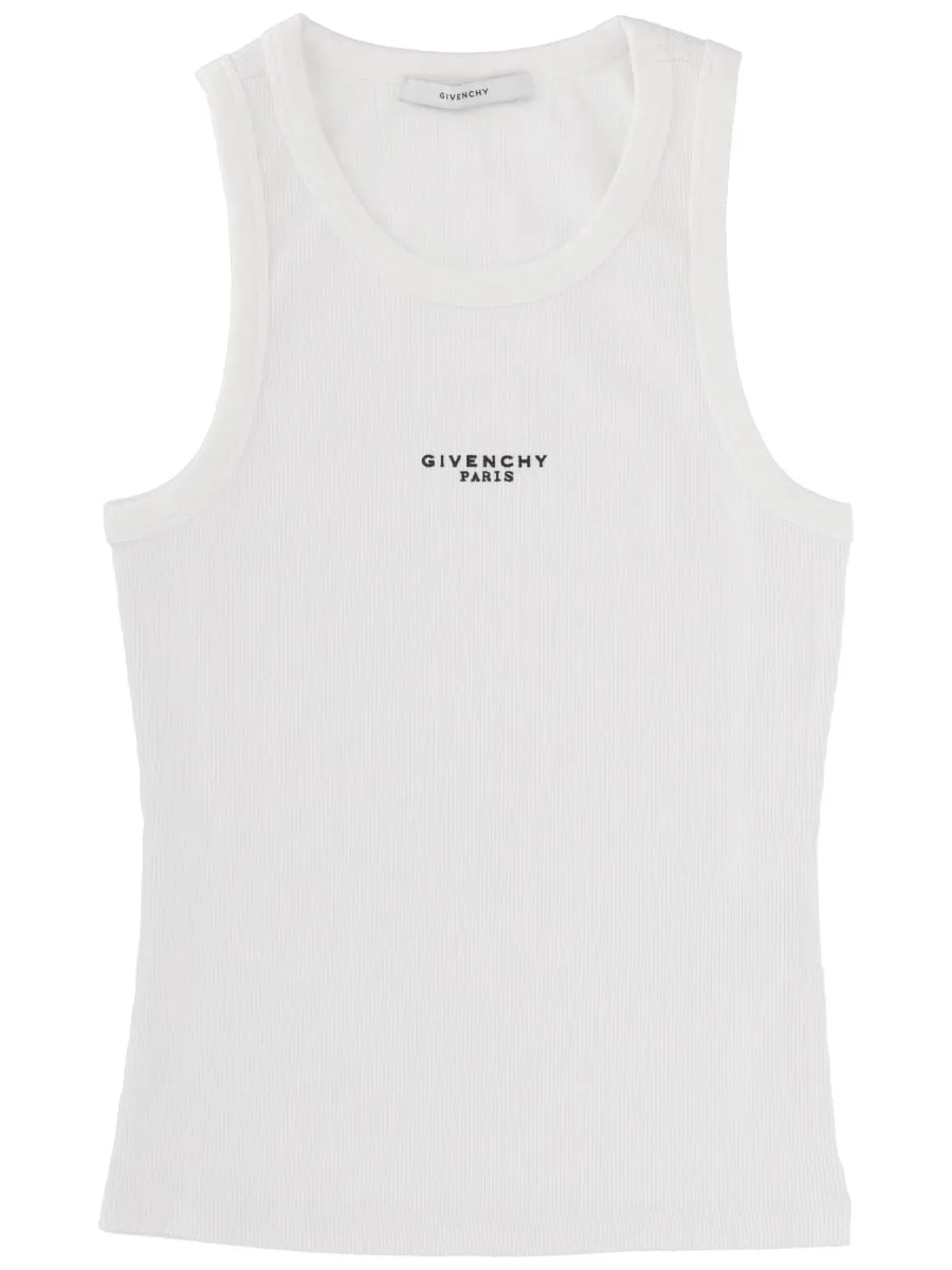 Logo Slim Fit Tank Top sold by Lord & Taylor