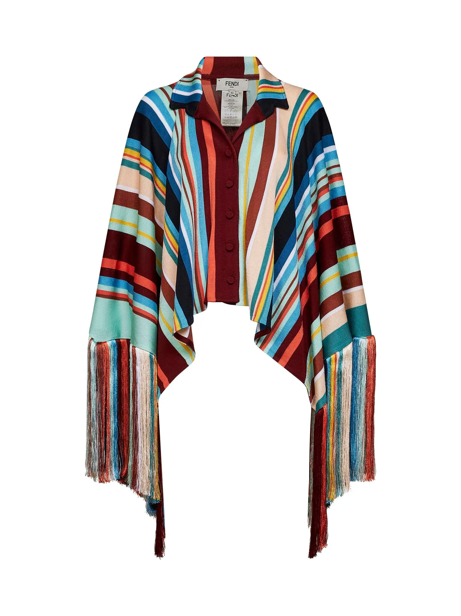 Viscose Knit Poncho Shirt Multicolour sold by Lord & Taylor