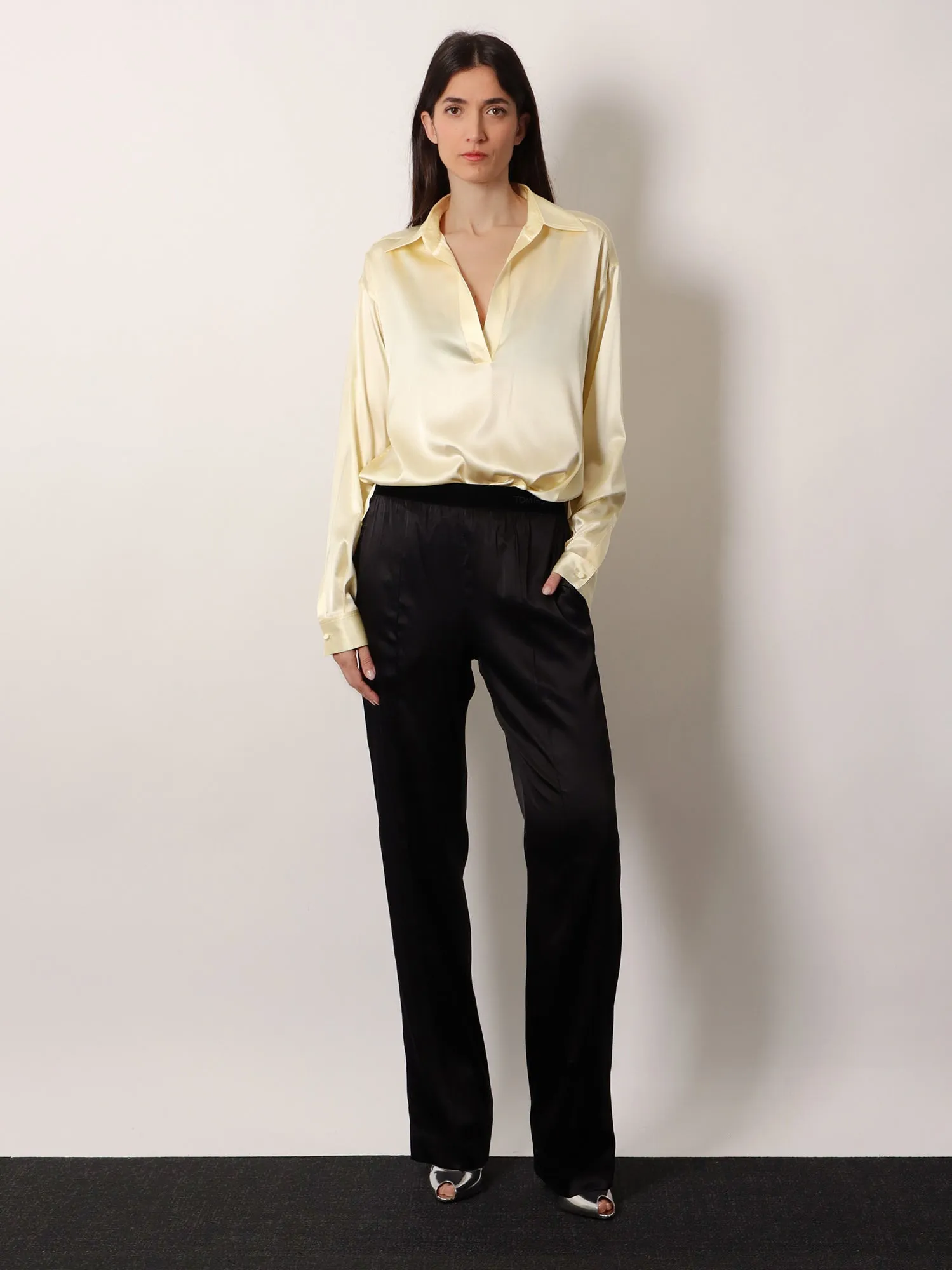 Stretch Satin Trousers sold by Lord & Taylor product image thumbnail 2