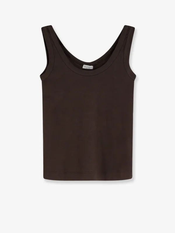 Tank Top Cotton-Blend made by Brunello Cucinelli