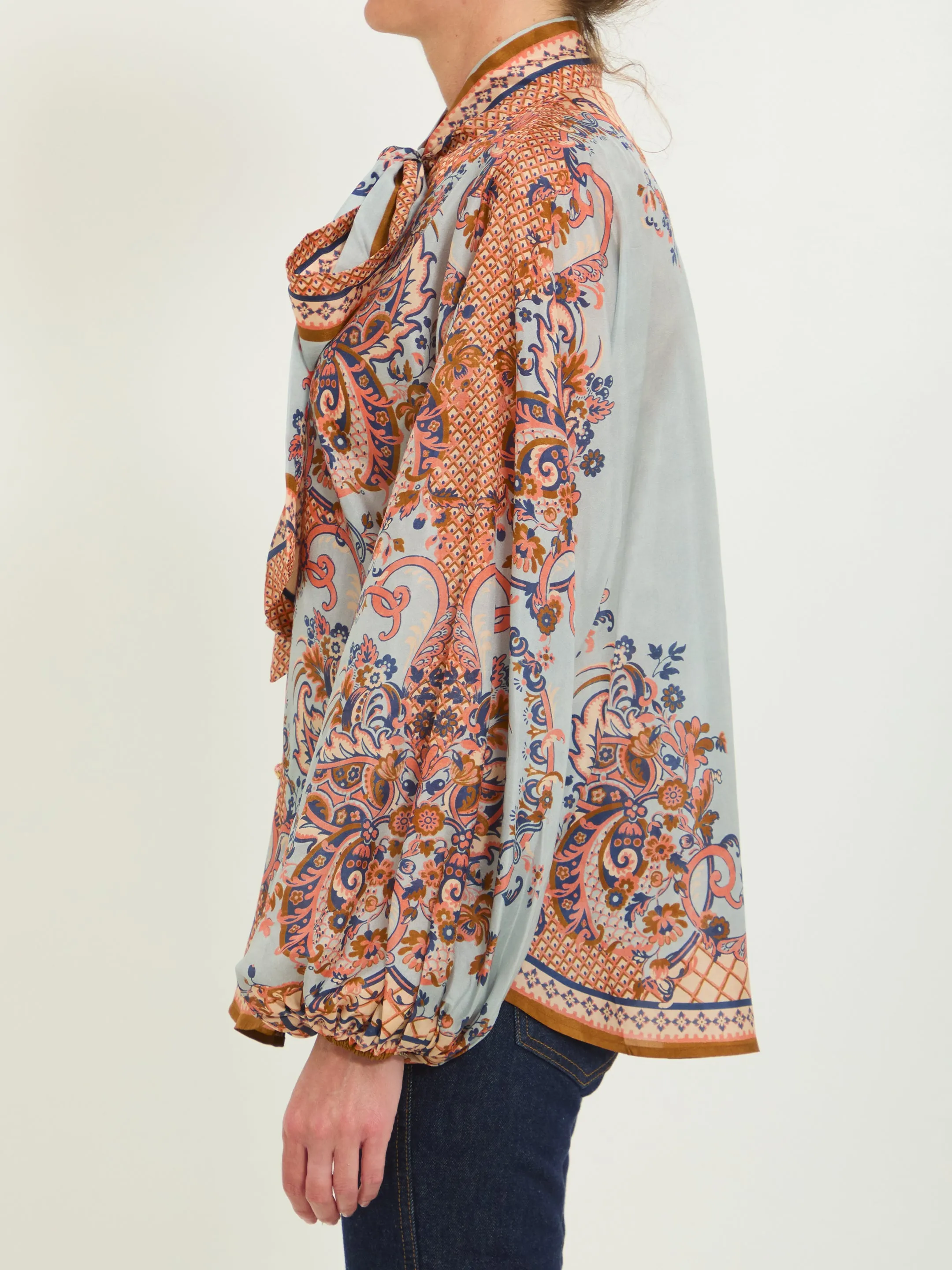 Aster tie neck blouse sold by Lord & Taylor product image thumbnail 3