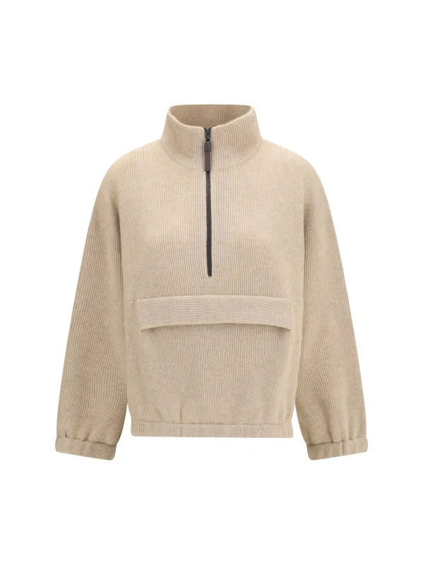 Cashmere Half-Zip Sweater made by Brunello Cucinelli
