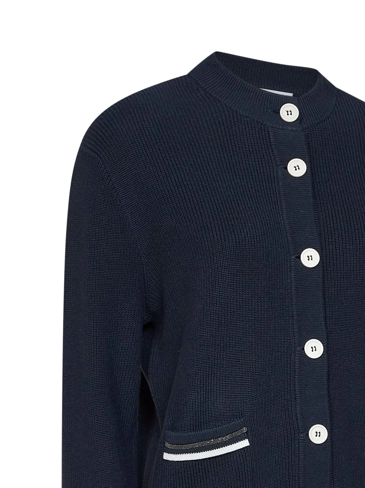 Cardigan, Ribbed Cotton, Blue sold by Lord & Taylor product image thumbnail 3
