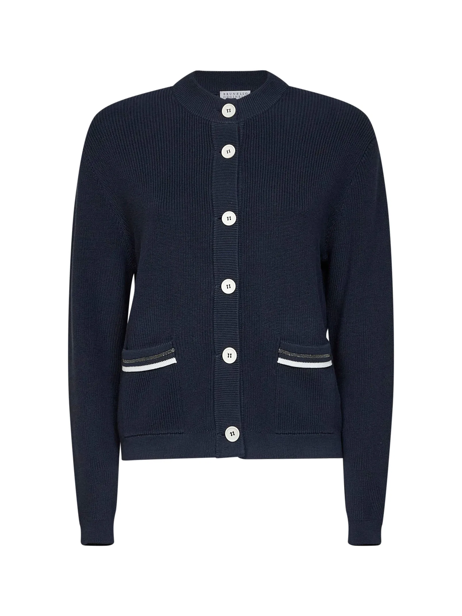 Cardigan, Ribbed Cotton, Blue sold by Lord & Taylor