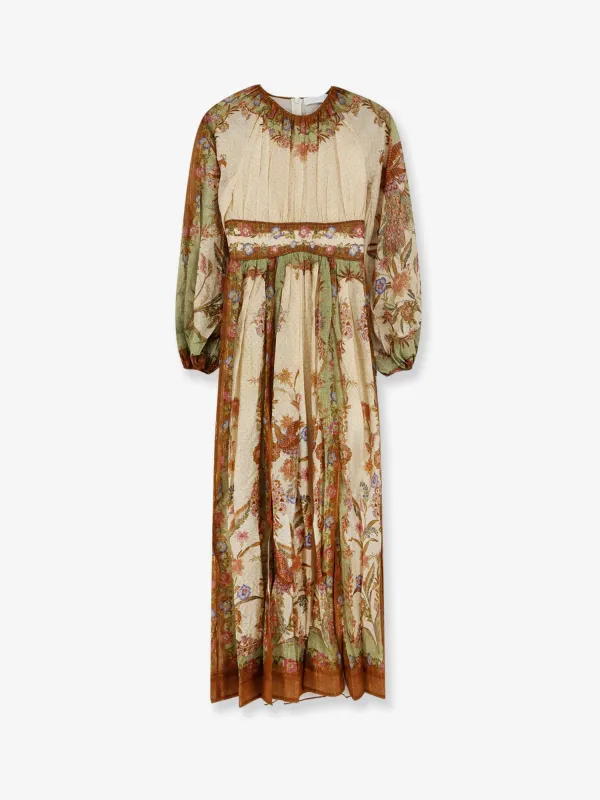Dress Indra Cotton and Silk Beige made by Zimmermann