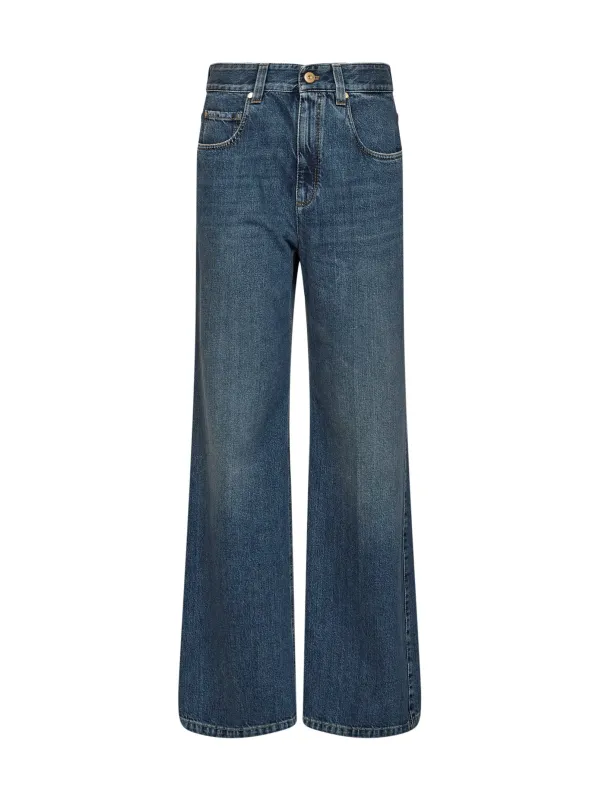 Jeans Loose-Fit Blue made by Brunello Cucinelli