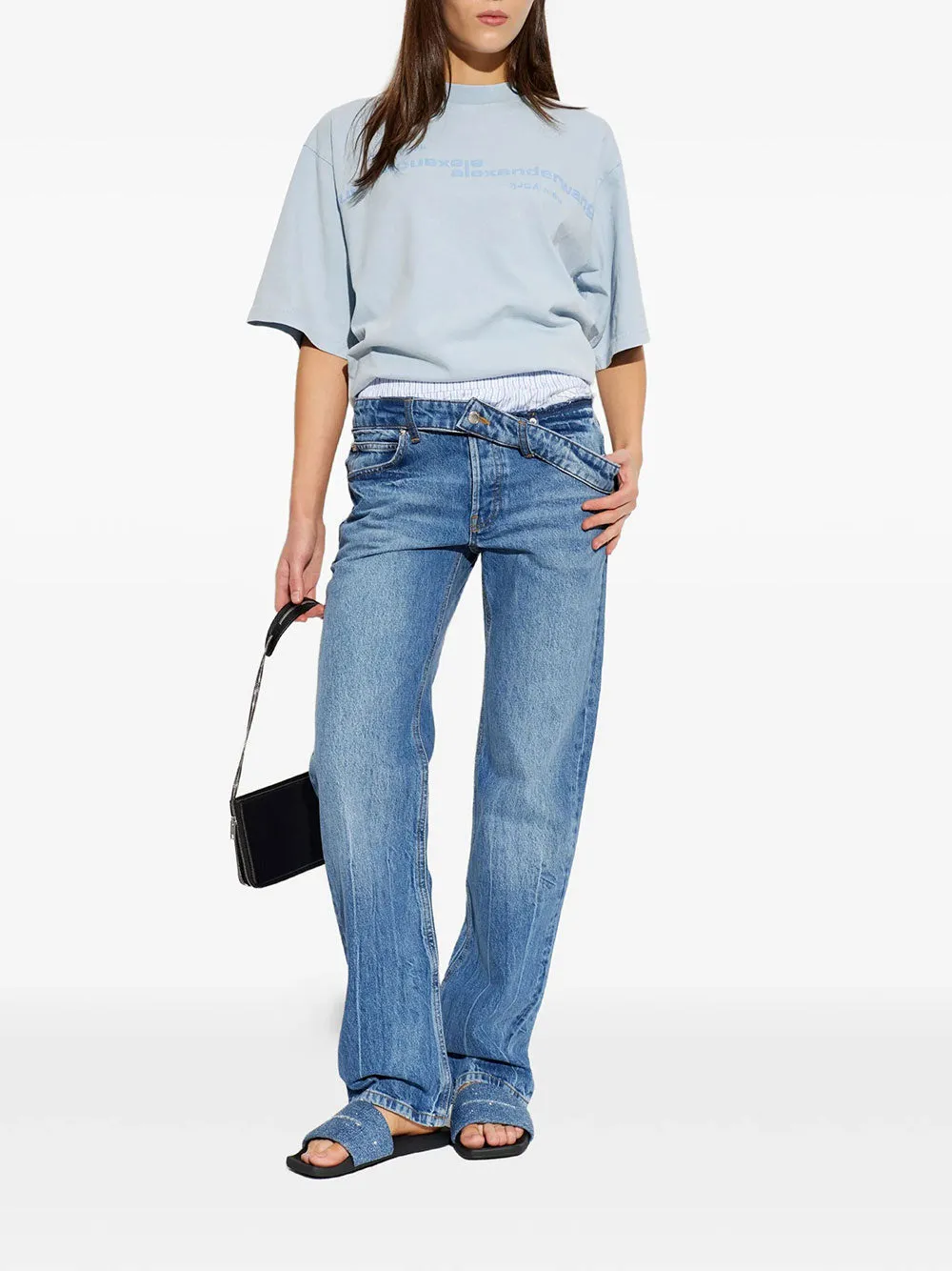 BOXER DETAIL AND DROP WAISTBAND SLIM FIT JEANS sold by Lord & Taylor product image thumbnail 4