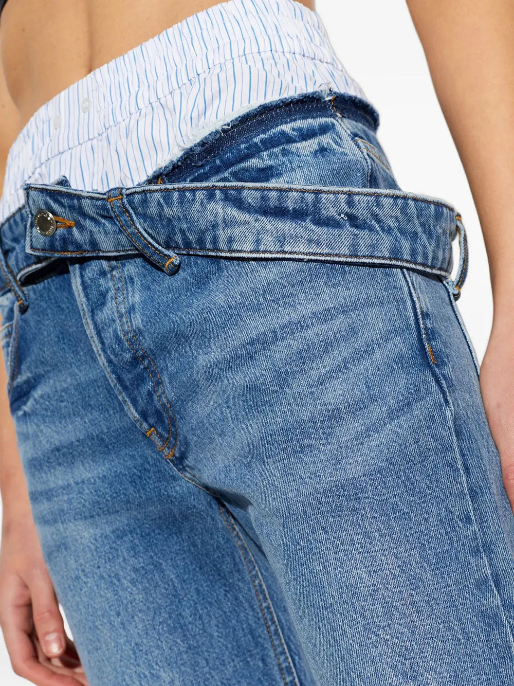 BOXER DETAIL AND DROP WAISTBAND SLIM FIT JEANS sold by Lord & Taylor product image thumbnail 5