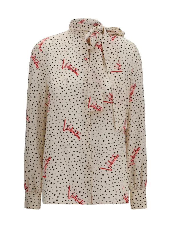 Shirt Bow-Neck Silk made by Valentino