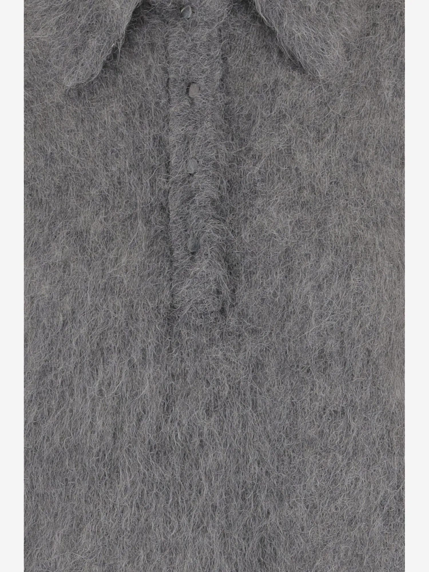 Polo Sweater Brushed Alpaca Grey sold by Lord & Taylor product image thumbnail 2