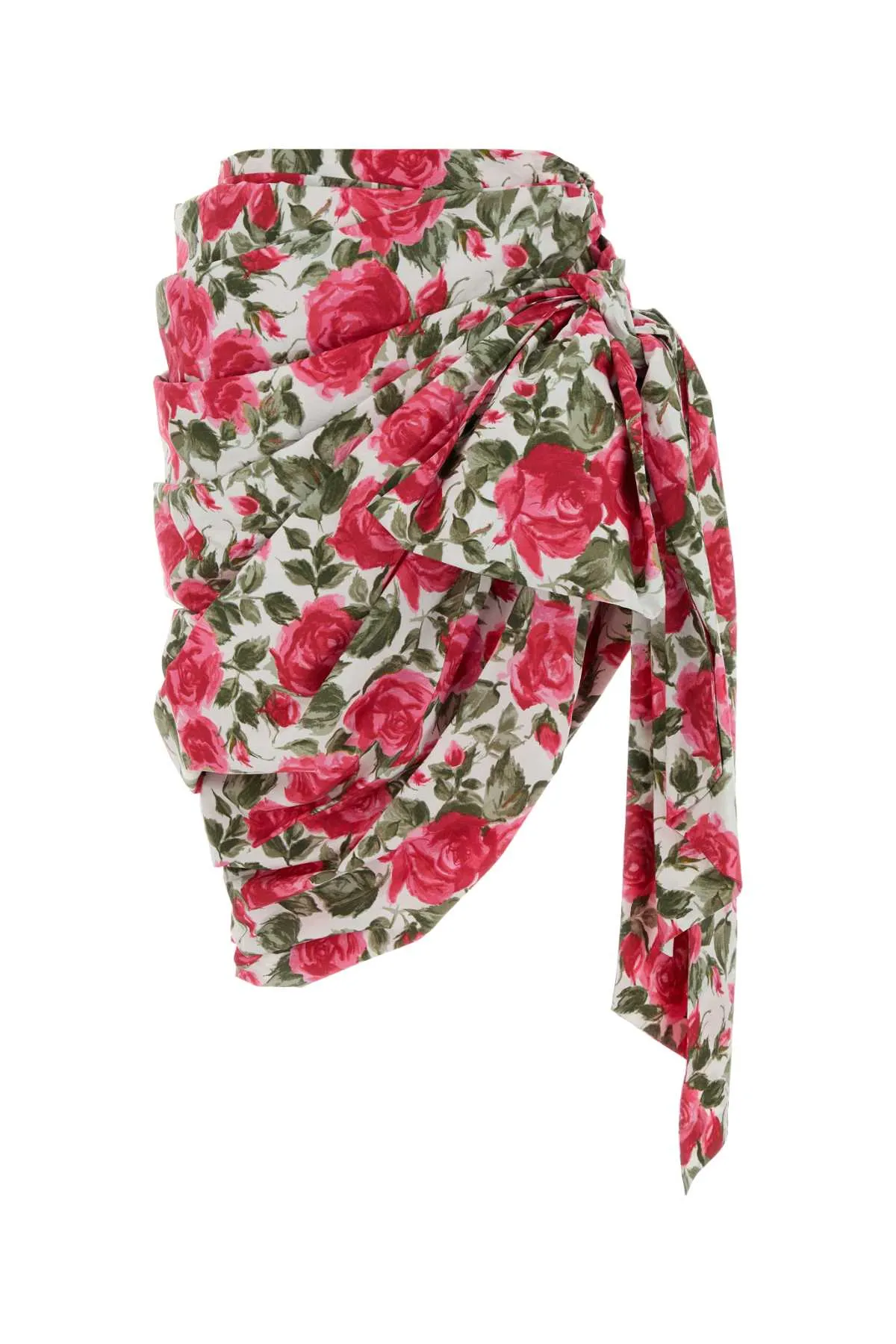 CHLOÉ KNEE-LENGTH WRAP SKIRT IN FLORAL POPLIN sold by Lord & Taylor
