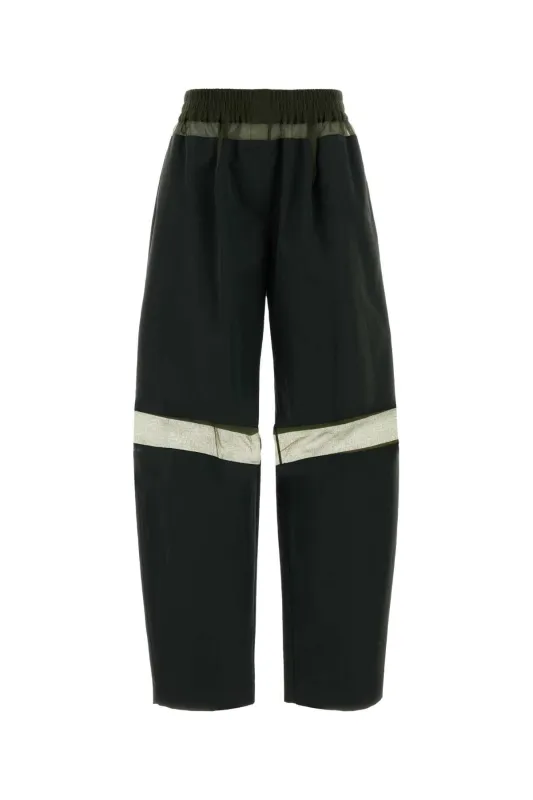OLIVE GREEN COTTON BLEND PANT made by Fendi