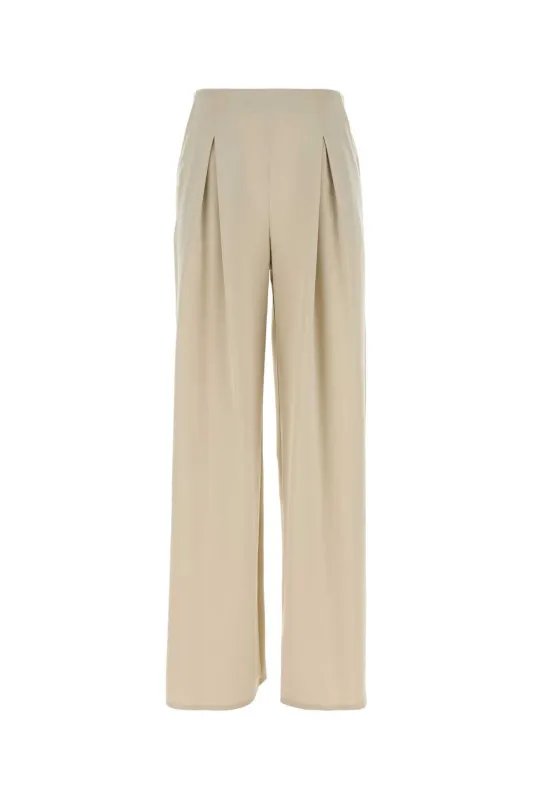 SAND STRETCH SATIN PALUDE PALAZZO PANT made by MaxMara