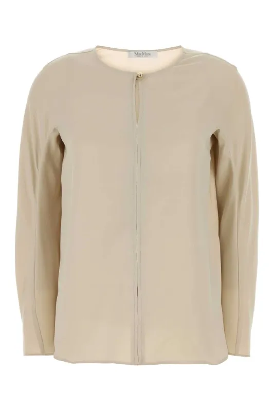 SAND STRETCH SILK MITICO BLOUSE made by MaxMara
