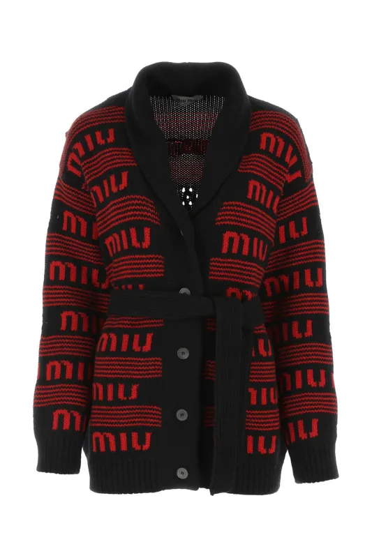 EMBROIDERED CASHMERE OVERSIZE CARDIGAN made by Miu Miu