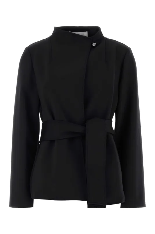 BLACK STRETCH NYLON TALAMO BLAZER made by MaxMara