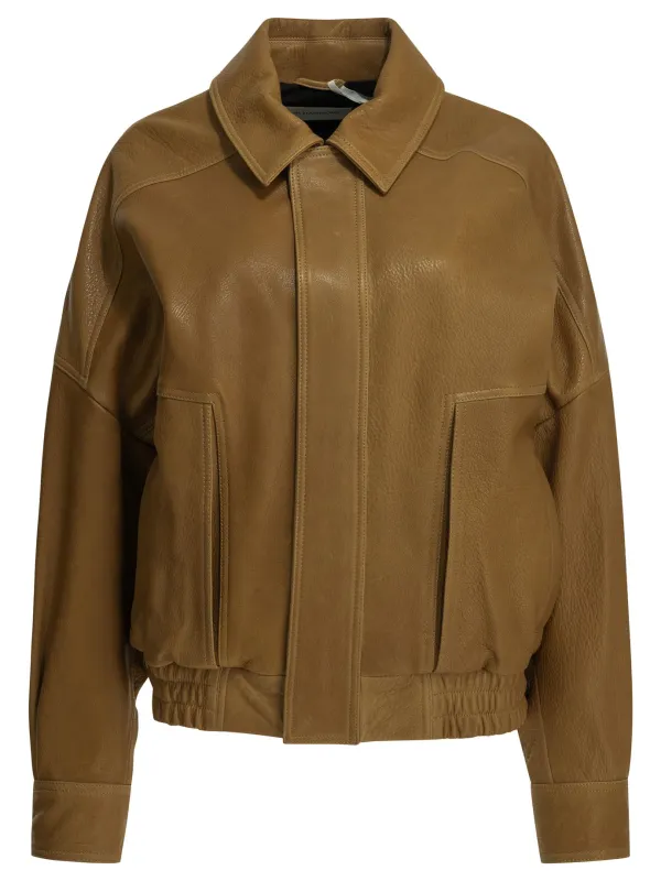 "DALMA" LEATHER JACKET made by Nour Hammour