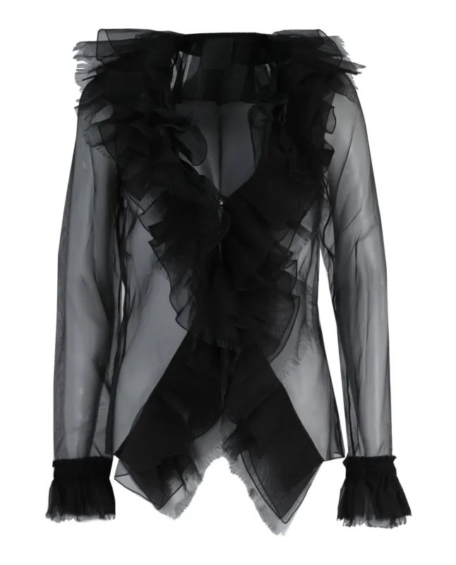 Ruffled Silk-Organza Blouse made by Givenchy