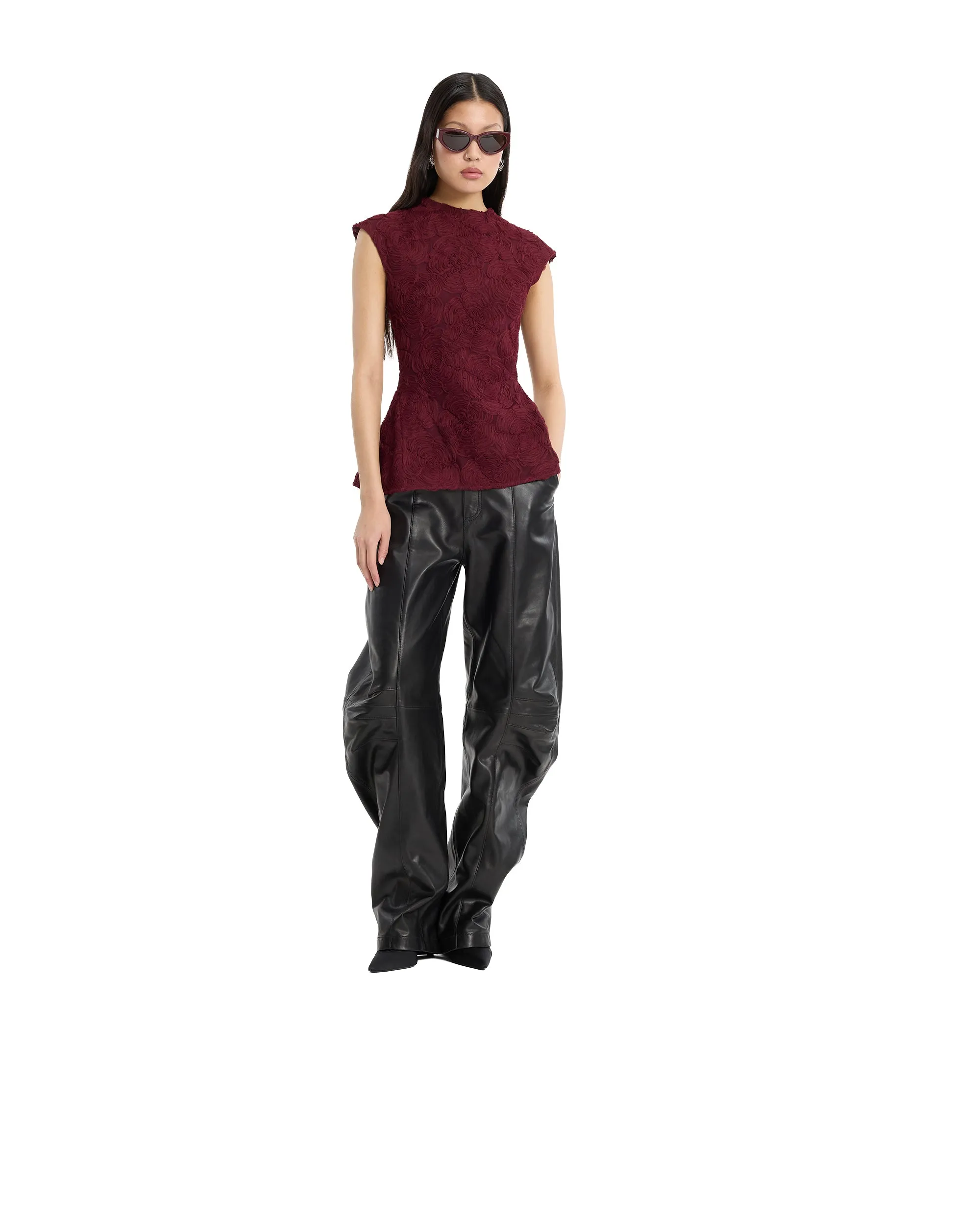 Leather Cargo Trousers Black sold by Lord & Taylor product image thumbnail 4