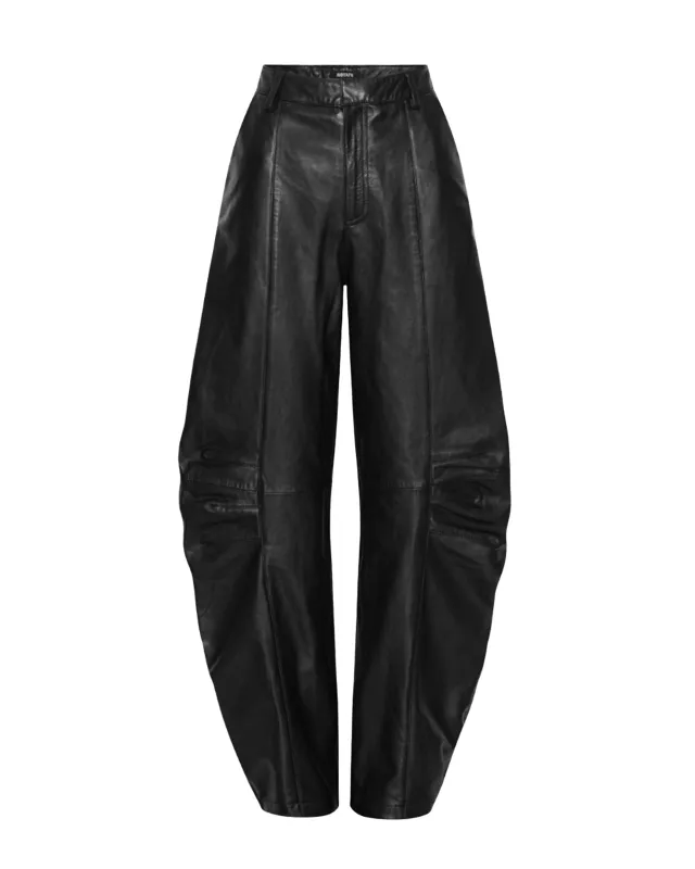 Leather Cargo Trousers Black made by ROTATE Birger Christensen
