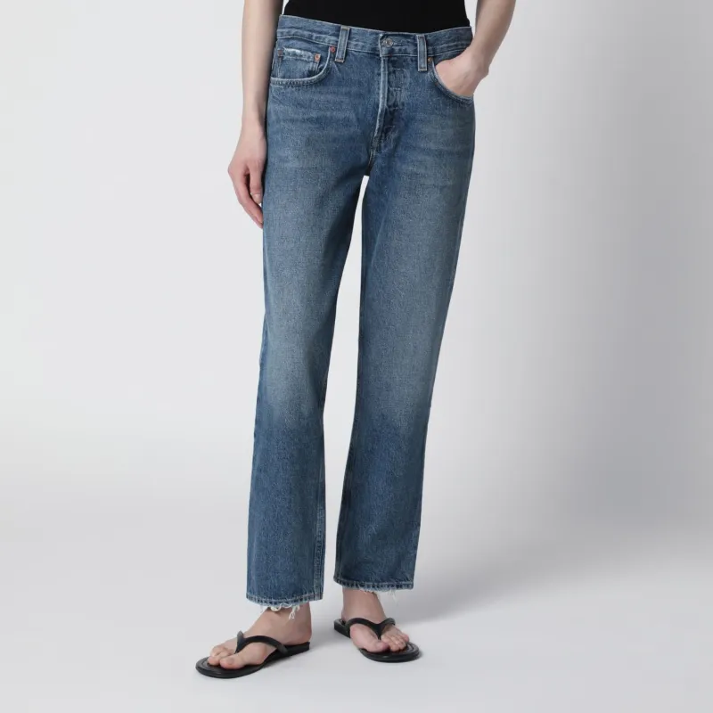 ROMNEY JEANS IN MEDIUM INDIGO DENIM made by Agolde