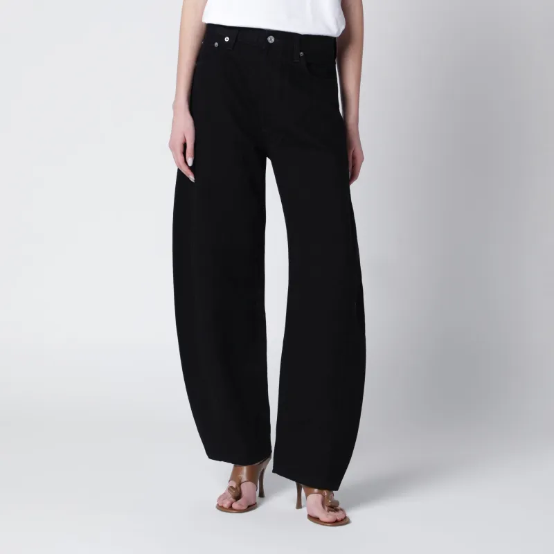 LUNA JEANS IN BLACK COVER DENIM made by Agolde
