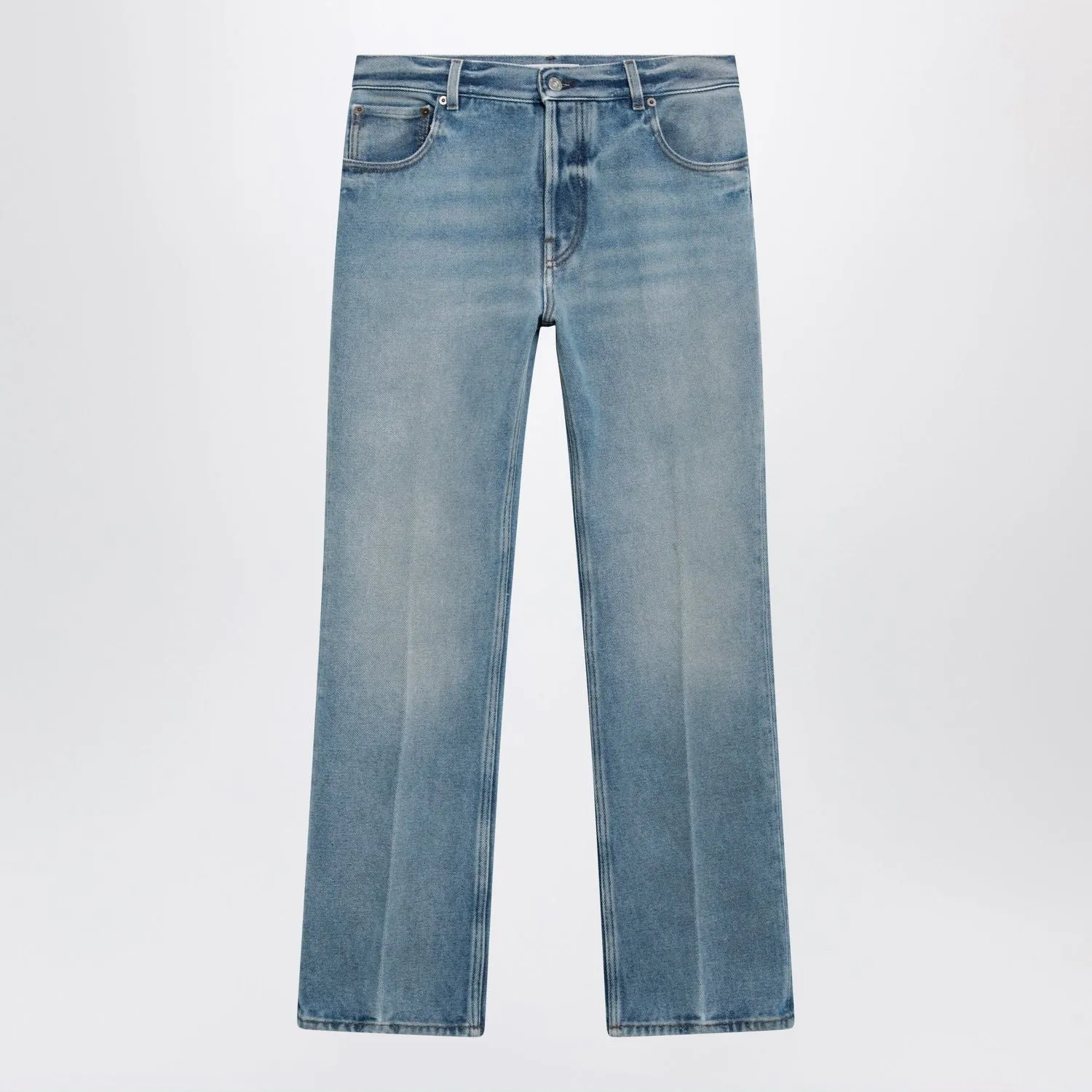 LIGHT BLUE WASHED DENIM TROUSERS sold by Lord & Taylor