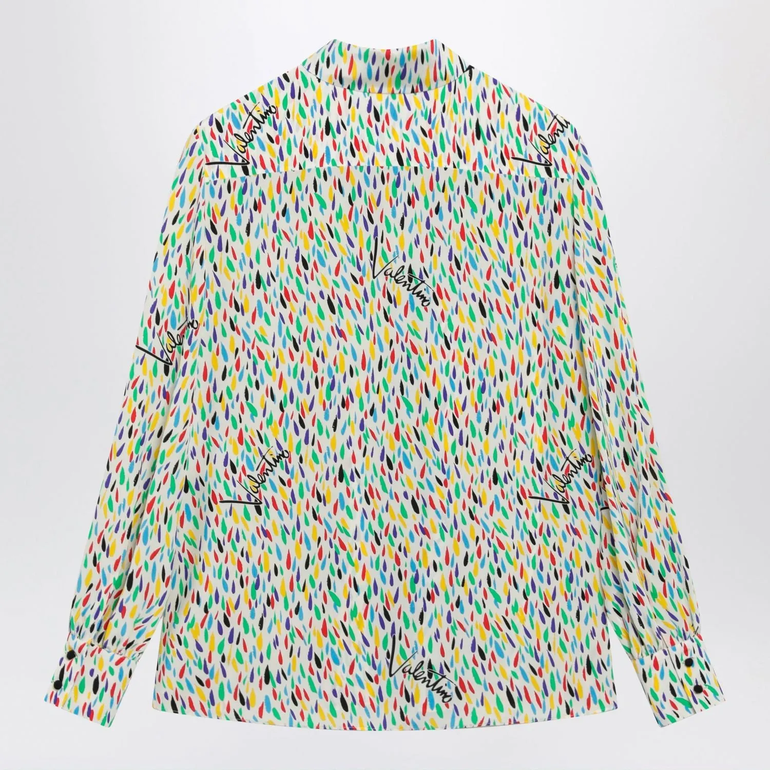 MULTICOLORED SILK BLOUSE WITH LAVALLIèRE sold by Lord & Taylor product image thumbnail 2